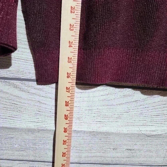 Michael Kors Shimmery Burgundy Top Size S - Picture 7 of 9